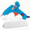 CRAFT FUSION Glue Gun and Sticks Set (20W) - Hot Glue Gun kit with 10 Clear Hot Glue Sticks for Mini Glue Gun - Small Hot Glue Gun Mini Glue Gun Sticks, Blue Craft Glue Gun for Kids, Adults